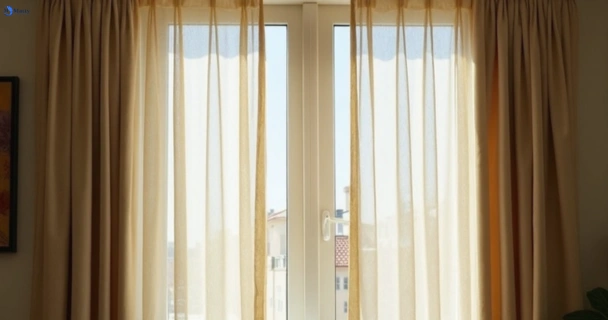 Dull dusty drapes in annandale-nsw before professional cleaning